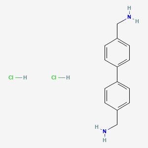 molecular formula C14H18Cl2N2 B8096970 4,4'-Bis(aminomethyl)biphenyl 2HCl 