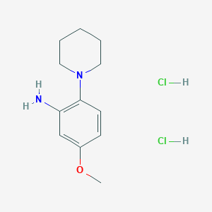 molecular formula C12H20Cl2N2O B8097002 5-Methoxy-2-(1-piperidinyl)-benzenamine dihydrochloride 