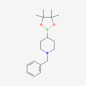 molecular formula C18H28BNO2 B8097017 1-Benzyl-piperidine-4-boronic acid pinacol ester 