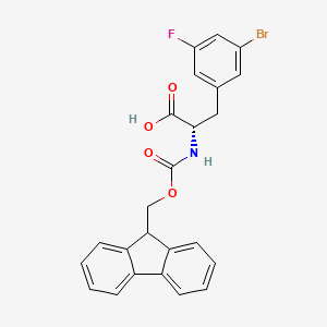 molecular formula C24H19BrFNO4 B8097026 N-Fmoc-3-bromo-5-fluoro-L-phenylalanine 