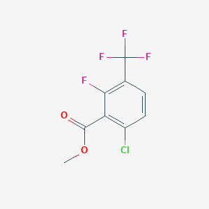 molecular formula C9H5ClF4O2 B8097040 Methyl 6-chloro-2-fluoro-3-(trifluoromethyl)benzoate 