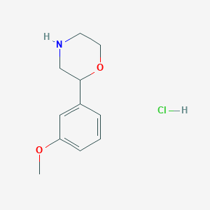 molecular formula C11H16ClNO2 B8097059 2-(3-Methoxy-phenyl)-morpholine hydrochloride 