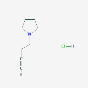 molecular formula C8H14ClN B8097065 1-(But-3-yn-1-yl)pyrrolidine HCl 