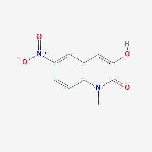 molecular formula C10H8N2O4 B8097094 3-Hydroxy-1-methyl-6-nitroquinolin-2(1H)-one 