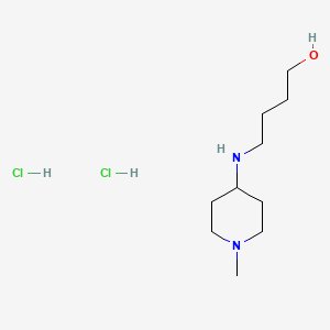 molecular formula C10H24Cl2N2O B8097096 4-[(1-Methyl-4-piperidinyl)amino]-1-butanol 2HCl 
