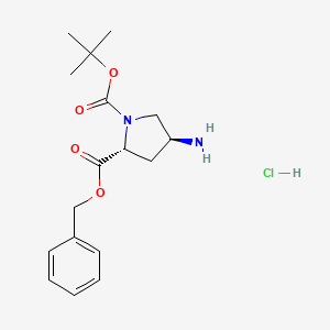 2-Benzyl 1-tert-butyl (2R,4S)-4-aminopyrrolidine-1,2-dicarboxylate hydrochloride