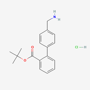 molecular formula C18H22ClNO2 B8097108 2-Boc-4'-(aminomethyl)biphenyl hydrochloride 