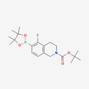 molecular formula C20H29BFNO4 B8097130 2-Boc-5-Fluoro-1,2,3,4-tetrahydro-isoquinoline-6-boronic acid pinacol ester 