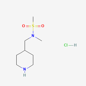 molecular formula C8H19ClN2O2S B8097137 N-Mesyl-N-methyl-4-piperidinemethylamine HCl 