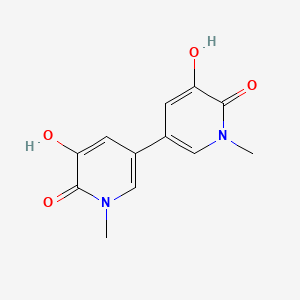 molecular formula C12H12N2O4 B8097166 3-Hydroxy-5-(5-hydroxy-1-methyl-6-oxopyridin-3-yl)-1-methylpyridin-2-one 