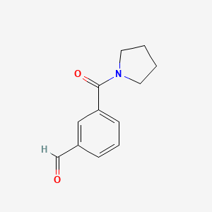 molecular formula C12H13NO2 B8097172 3-(1-Pyrrolidinylcarbonyl)benzaldehyde 