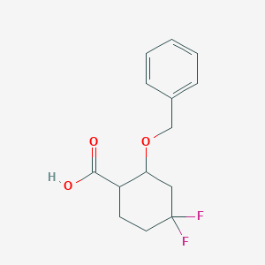 molecular formula C14H16F2O3 B8097174 2-(Benzyloxy)-4,4-difluorocyclohexane-1-carboxylic acid 