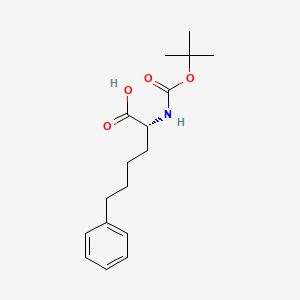 molecular formula C17H25NO4 B8097229 Boc-(r)-2-amino-6-phenylhexanoic acid 