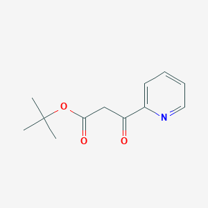 molecular formula C12H15NO3 B8097315 tert-Butyl b-oxo-2-pyridinepropanoate 