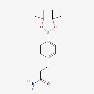 3-(4-(4,4,5,5-Tetramethyl-1,3,2-dioxaborolan-2-yl)phenyl)propanamide