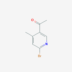 molecular formula C8H8BrNO B8097404 1-(6-Bromo-4-methylpyridin-3-YL)ethan-1-one 
