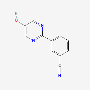 molecular formula C11H7N3O B8097416 3-(5-Hydroxypyrimidin-2-yl)benzonitrile 