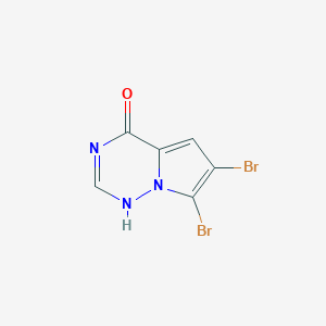 molecular formula C6H3Br2N3O B8097459 CID 134129797 