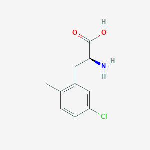 molecular formula C10H12ClNO2 B8097481 5-Chloro-2-methyl-L-phenylalanine 