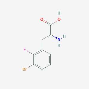 molecular formula C9H9BrFNO2 B8097621 3-Bromo-2-fluoro-D-phenylalanine 