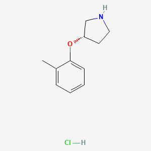 molecular formula C11H16ClNO B8097739 (s)-3-(2-Methylphenoxy)pyrrolidine hcl CAS No. 900512-43-8