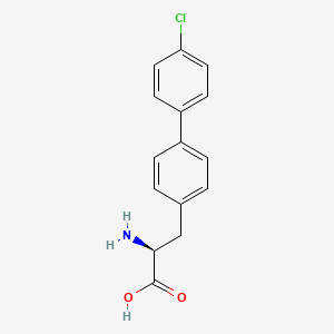 molecular formula C15H14ClNO2 B8097749 4-(4-Chlorophenyl)-L-phenylalanine 