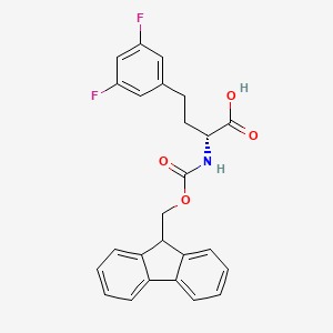 molecular formula C25H21F2NO4 B8097759 (R)-a-(Fmoc-amino)-3,5-difluorobenzenebutanoic acid 