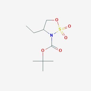 molecular formula C9H17NO5S B8097763 3-Boc-4-ethyl-1,2,3-oxathiazolidine 2,2-dioxide 