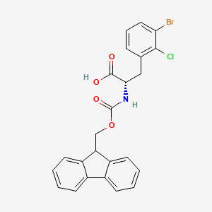 molecular formula C24H19BrClNO4 B8097780 3-Bromo-2-chloro-N-Fmoc-L-phenylalanine 