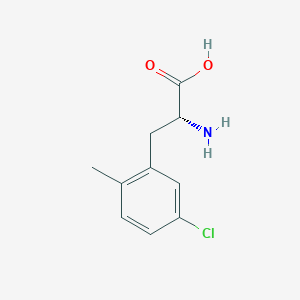 molecular formula C10H12ClNO2 B8097797 5-Chloro-2-methyl-D-phenylalanine 