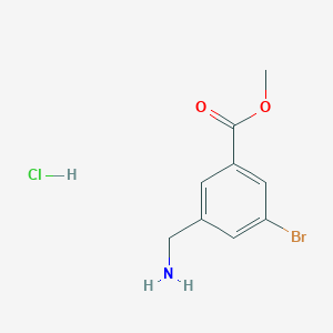 molecular formula C9H11BrClNO2 B8097816 Methyl 3-(aminomethyl)-5-bromobenzoate HCl 