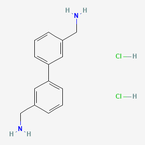 molecular formula C14H18Cl2N2 B8097849 3,3'-Bis(aminomethyl)biphenyl dihydrochloride 