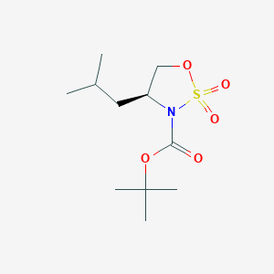 molecular formula C11H21NO5S B8097851 (S)-3-Boc-4-isobutyl-1,2,3-oxathiazolidine 2,2-dioxide 