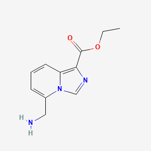 molecular formula C11H13N3O2 B8097859 Ethyl 5-(aminomethyl)imidazo[1,5-a]pyridine-1-carboxylate 