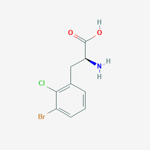 molecular formula C9H9BrClNO2 B8097889 (2S)-2-amino-3-(3-bromo-2-chlorophenyl)propanoic acid 