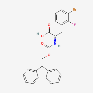 (2R)-3-(3-bromo-2-fluorophenyl)-2-(9H-fluoren-9-ylmethoxycarbonylamino)propanoic acid