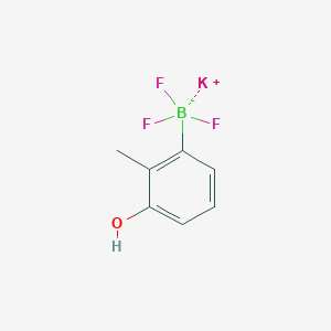 molecular formula C7H7BF3KO B8097906 Potassium (3-hydroxy--2-methylphenyl)trifluoroboranuide 