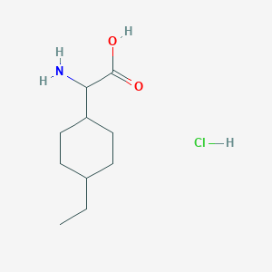 molecular formula C10H20ClNO2 B8097911 a-Amino-4-ethyl-cyclohexaneacetic acid hydrochloride 