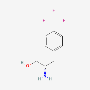molecular formula C10H12F3NO B8097923 (S)-b-Amino-4-(trifluoromethyl)benzenepropanol 