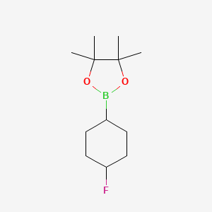 molecular formula C12H22BFO2 B8097987 2-(4-Fluoro-cyclohexyl)-4,4,5,5-tetramethyl-[1,3,2]dioxaborolane 