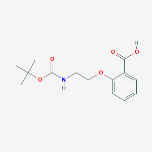 molecular formula C14H19NO5 B8097991 2-[2-(Boc-amino)ethyloxy]benzoic acid 