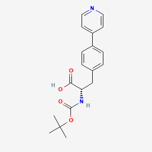 molecular formula C19H22N2O4 B8098067 N-Boc-4-(4-pyridinyl)-L-phenylalanine 