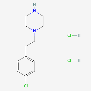 molecular formula C12H19Cl3N2 B8098112 1-[2-(4-Chlorophenyl)ethyl]piperazine 2HCl 