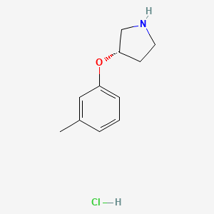 molecular formula C11H16ClNO B8098137 (S)-3-(3-Methylphenoxy)pyrrolidine hydrochloride 