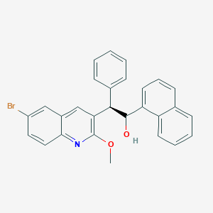 molecular formula C28H22BrNO2 B8098157 (|AR)-6-Bromo-2-methoxy-|A-1-naphthalenyl-|A-phenyl-3-quinolineethanol 