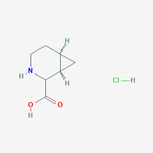 molecular formula C7H12ClNO2 B8098176 cis-3-Azabicyclo[4.1.0]heptane-2-carboxylic acid hydrochloride 