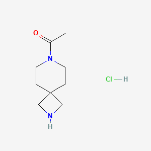 molecular formula C9H17ClN2O B8098182 1-{2,7-Diazaspiro[3.5]nonan-7-yl}ethan-1-one hydrochloride 