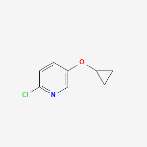 molecular formula C8H8ClNO B8098196 2-Chloro-5-cyclopropoxypyridine 