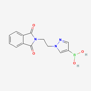 molecular formula C13H12BN3O4 B8098207 1-[2-(1,3-Dioxoisoindol-2-yl)ethyl]pyrazole-4-boronic acid 