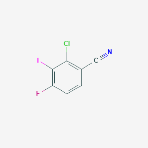 molecular formula C7H2ClFIN B8098223 2-Chloro-4-fluoro-3-iodobenzonitrile 